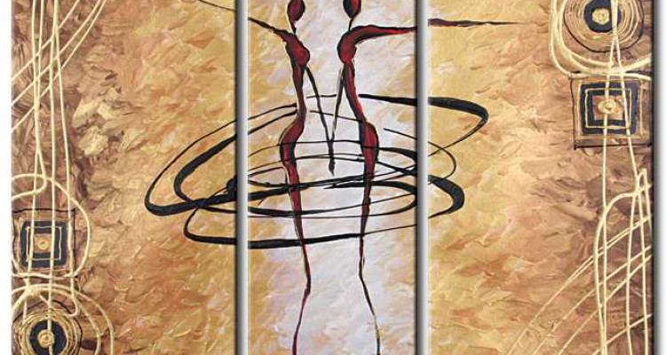 Τρίπτυχος Πίνακας χορός των αισθήσεων  Διαστάσεις: 110×90  Κωδικός: 100014