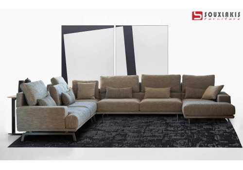 Σαλόνι γωνία πι με μηχανισμούς στις πλάτες 390×310×160×110 Νο6062