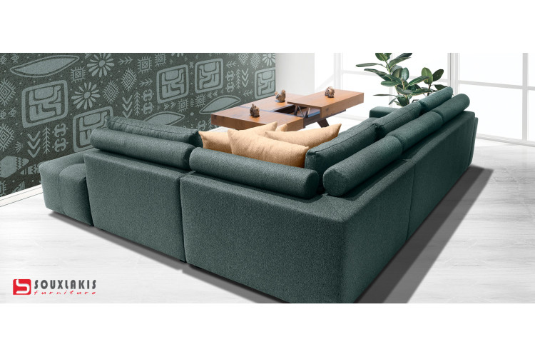 Σαλόνι γωνία με αφρολάτεξ καθίσματα 290×230×100 Νο6066