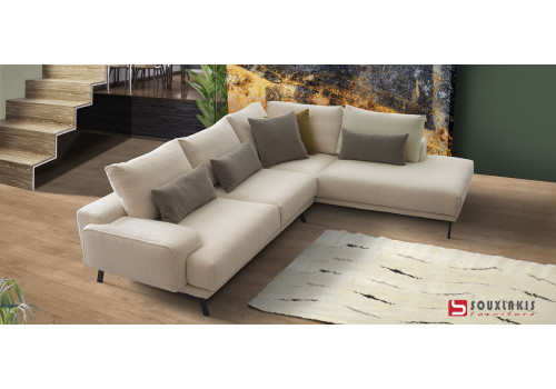 Σαλόνι γωνία με ανακλινόμενες πλάτες 290×230×105 Νο6069